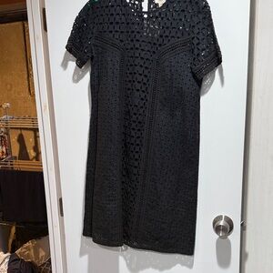 Sundance Black Eyelet Mini Dress
